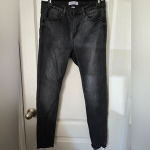 Judy Blue Charcoal Raw Hem Skinny/Ankle Jeans - Size 9 (29)